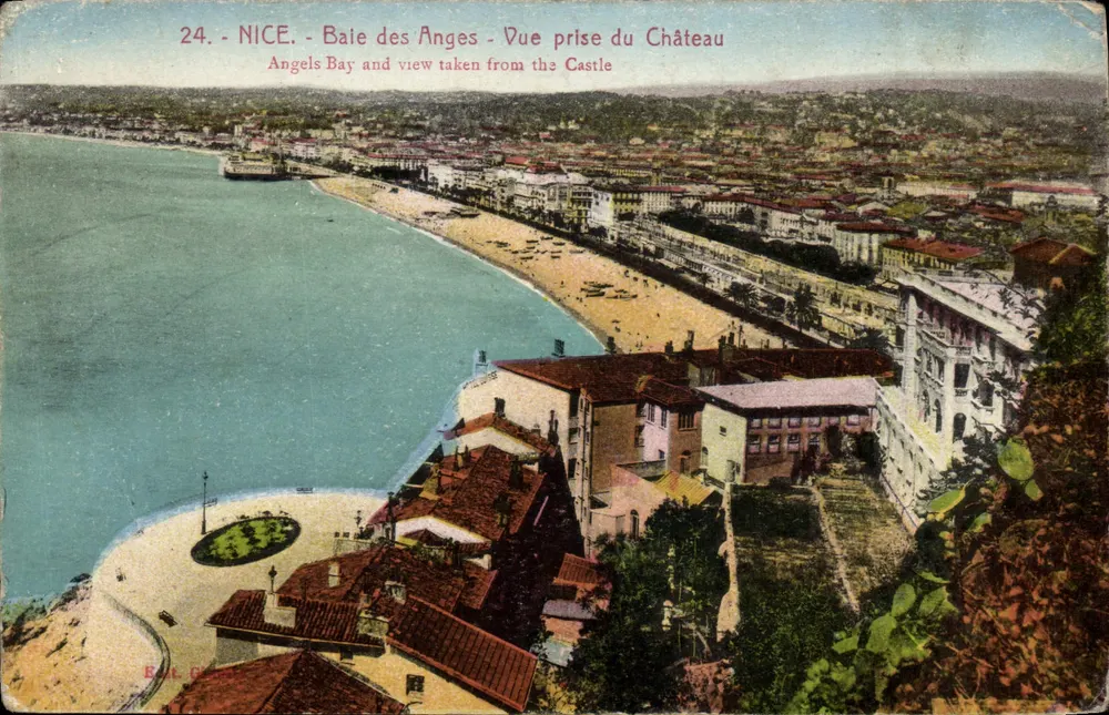 Niza - Bahía de los Ángeles - Vista tomada desde el Castillo — Ed. Gilletta, Niza, n°24 - Anverso