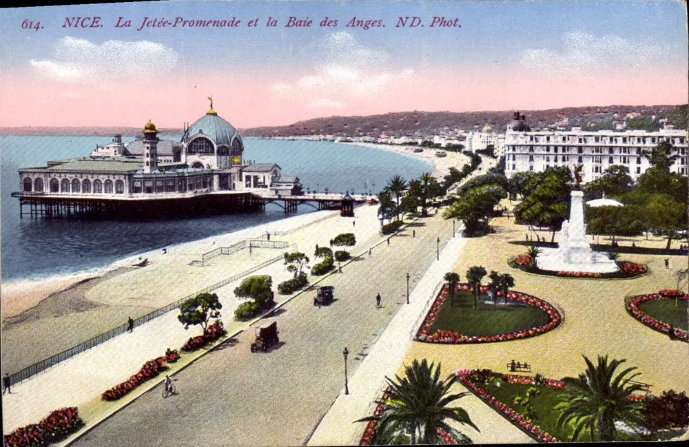Nizza. La Jetée-Promenade e la Baia degli Angeli — ND. Fot. — N° 614 - Recto