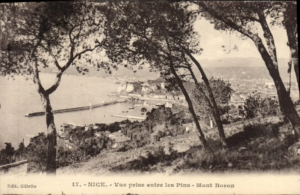 Nice - Blick zwischen den Kiefern - Mont Boron — Edit. Gilletta, n°17 - Vorderseite