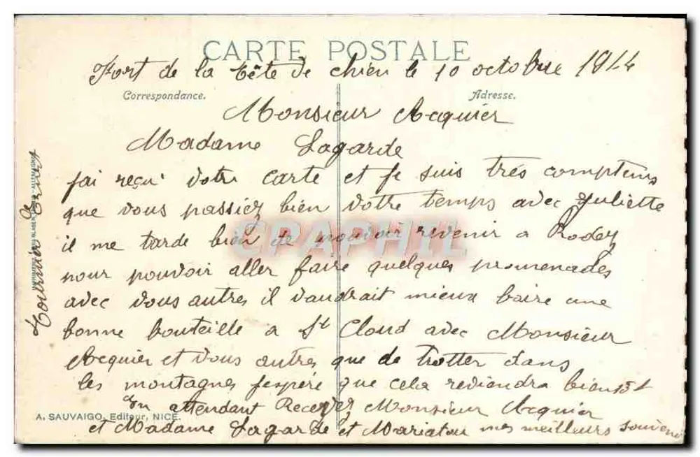 NICE. Der Öffentliche Garten und das Municipale Casino — N.D. Fotografie n° 618 - Rückseite