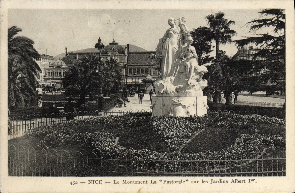 Nice — Das Denkmal "Pastorale" in den Gärten Albert Ier — Ausgabe Candillot, Nr. 452 - Vorderseite