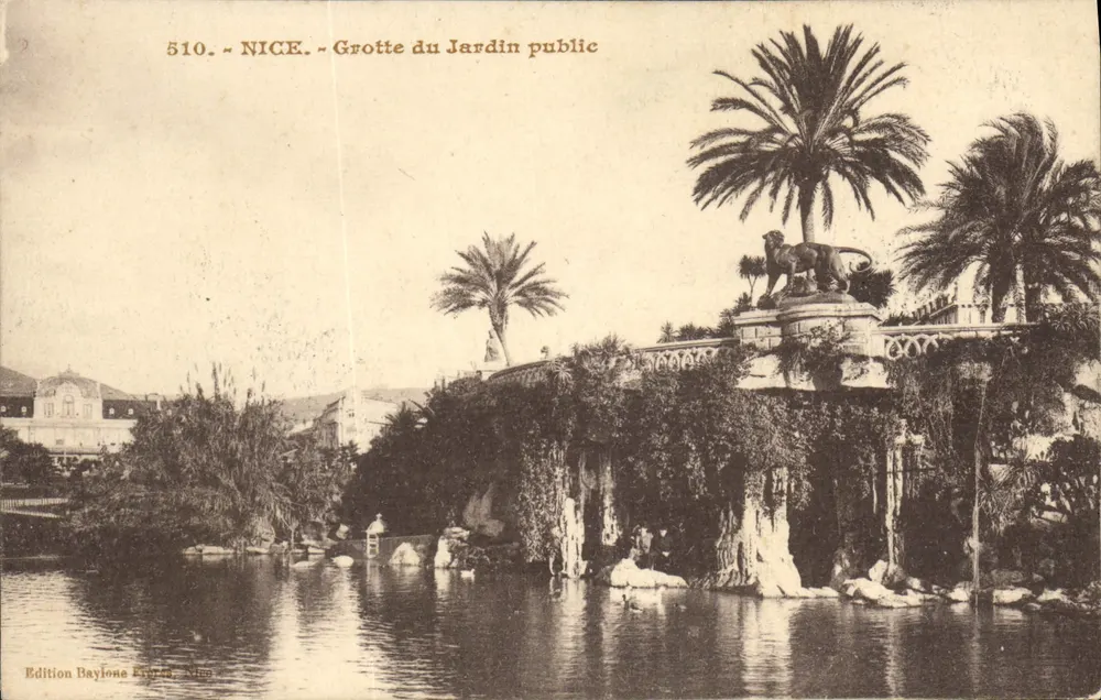 Nice - Gruta do Jardim Público — Edição Baylone Frères, n° 510 - Frente