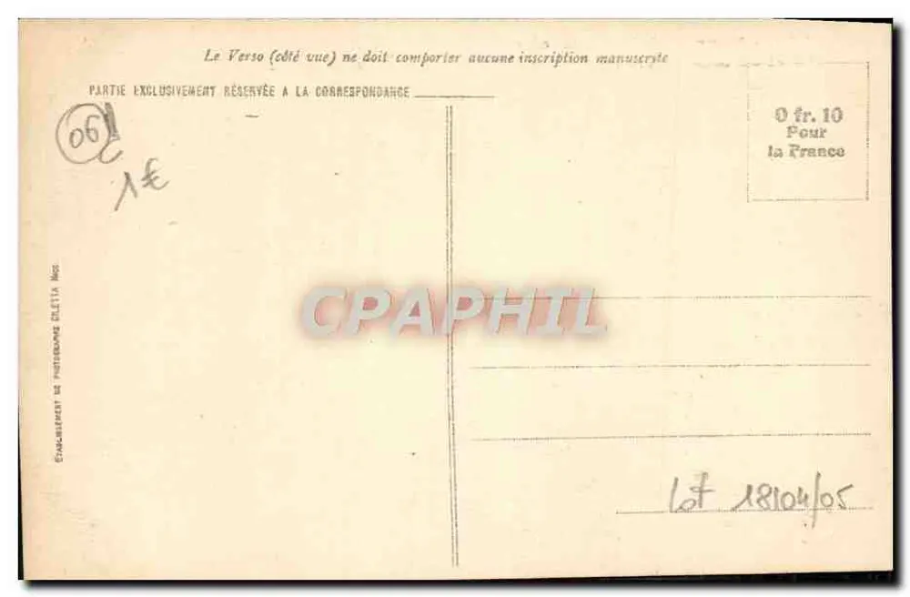 Niza - Monumento del Centenario y Jardines Albert I° — Edición Giletta, n°20 - Reverso