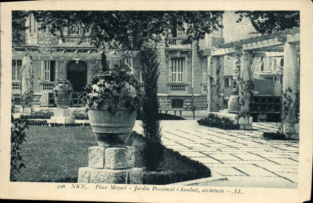 Nice - Mozart-Platz - Provençal-Garten (Anselmi, Architekt) — I.L. - Vorderseite
