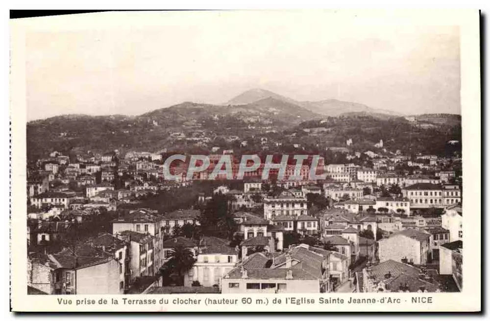Aussicht auf Nice von der Terrasse des Glockenturms der Kirche Sainte Jeanne d'Arc — L. Gilletta et Cie, Nice - Vorderseite