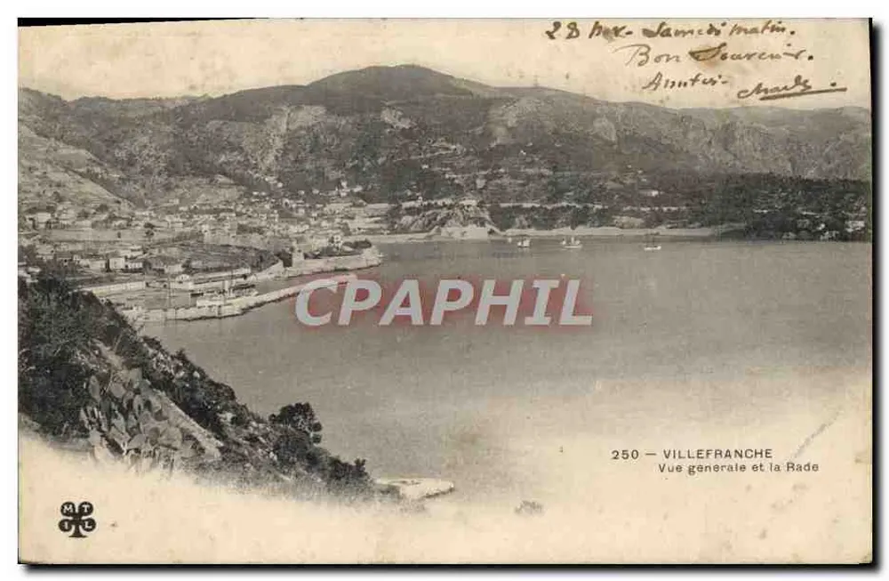 Villefranche - Allgemeiner Blick und der Hafen — MTLC, Nr. 250 - Vorderseite