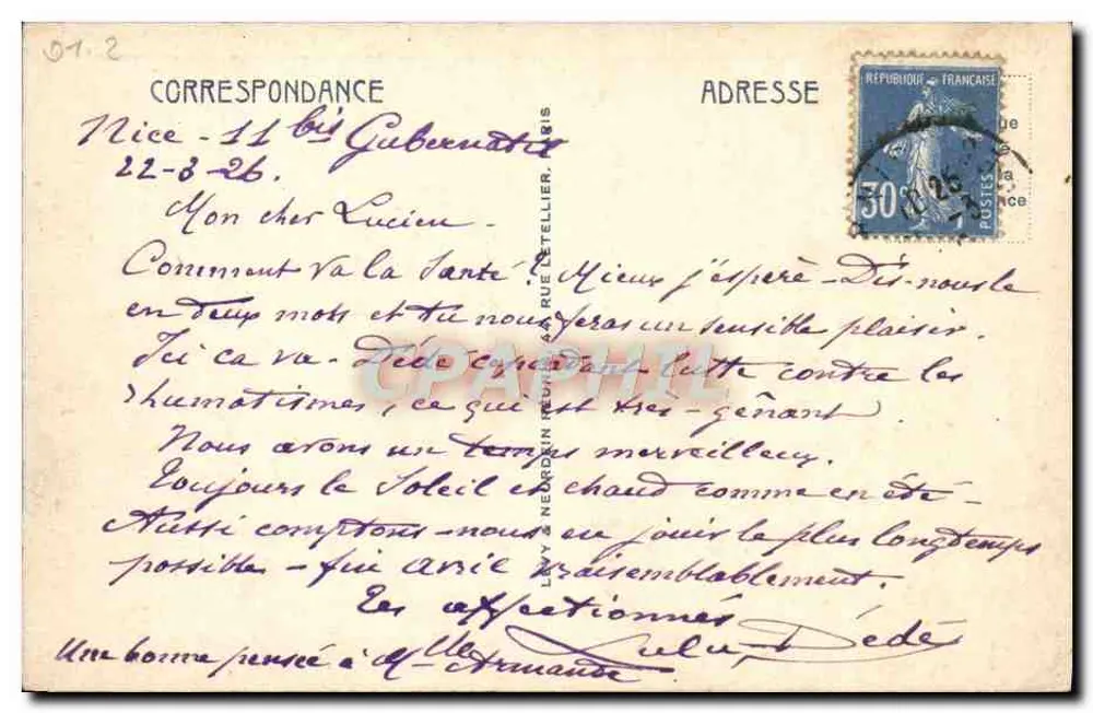 Rodovia da Grande Corniche entre Nice e Eze — TL — n°16 - Verso