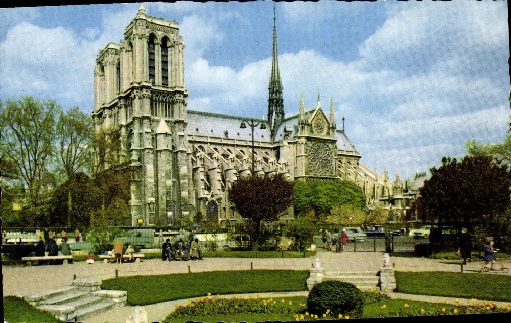 Notre-Dame de Paris — Square Viviani — Caisse d'Épargne Postale, n°574 - Frente