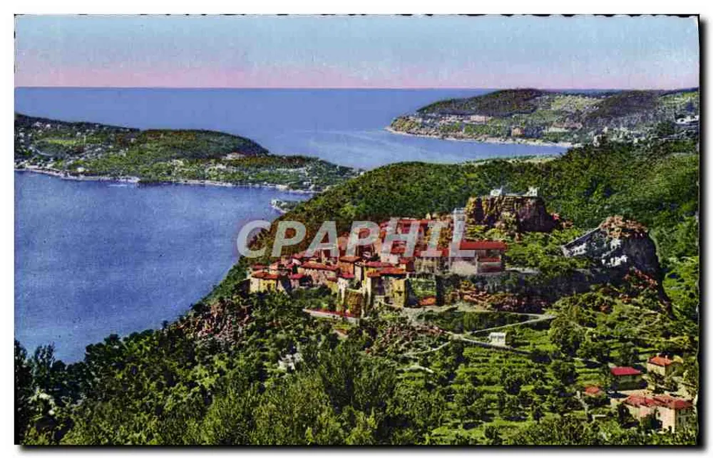 Eze Dorf — Allgemeiner Blick von der Grande Corniche — Editions Grimaldi Monaco - Vorderseite