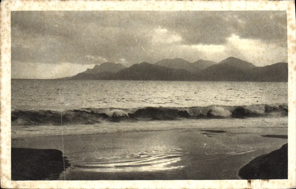 L'Estérel au Soleil couchant — vue de la côte d'Azur — éditeur BRAUN & Cie, Imp.-Édit. Mulhouse-Dornach - Frente