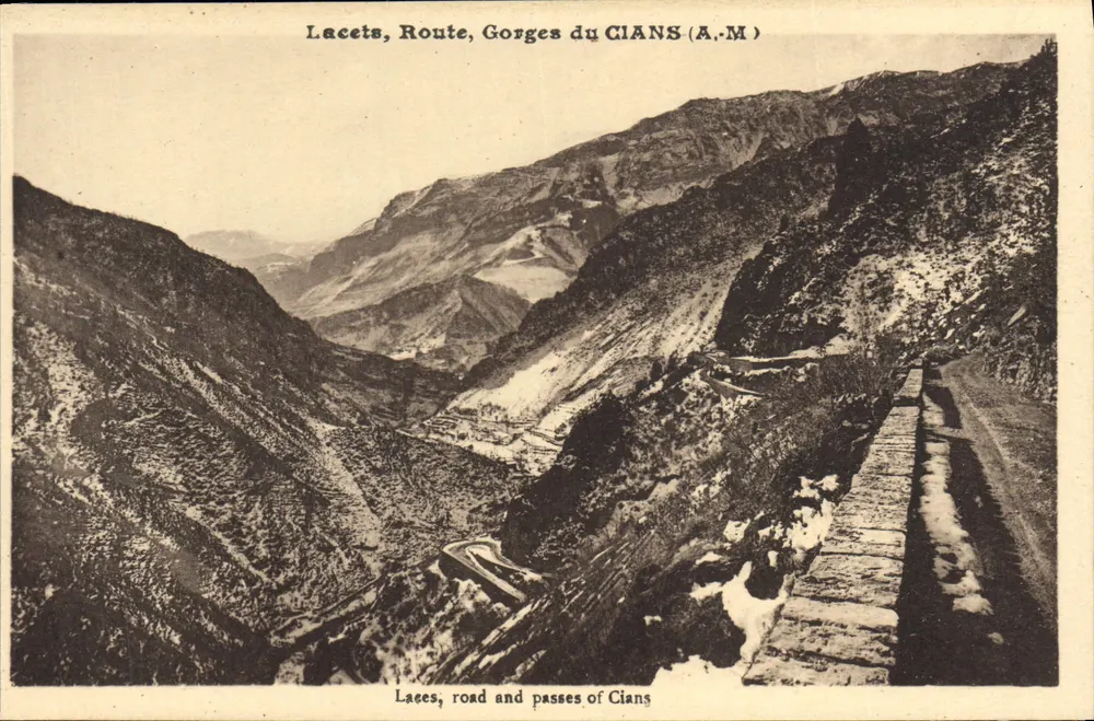 Lacets, Estrada, Gorges do Cians (A.M.) — J. Gilletta et Cie, Nice - Frente