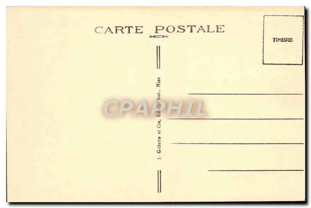 Lacets, Estrada, Gorges do Cians (A.M.) — J. Gilletta et Cie, Nice - Verso