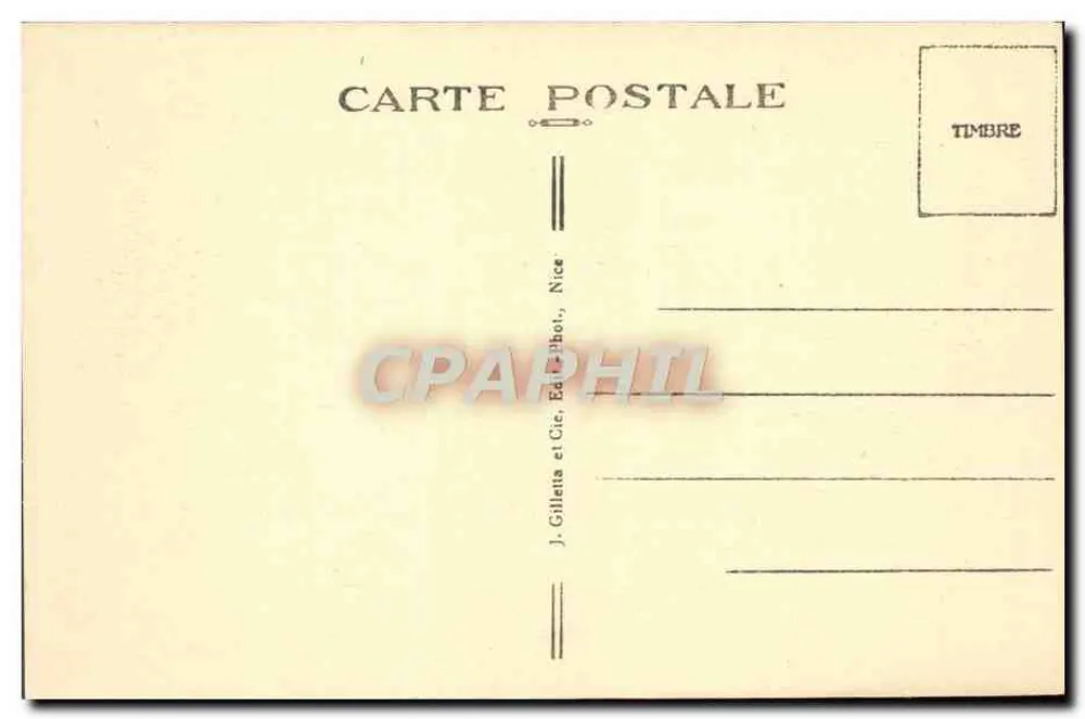 Gorras del Clan - Valle del Var — Ruta de Beuil — n° 1138 — J. Gilletta y Cie, Niza - Reverso