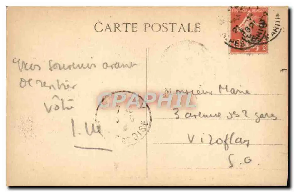Menton - Sous-bois no Cap-Martin — Edição Giletta, Nice, n° 952 - Verso