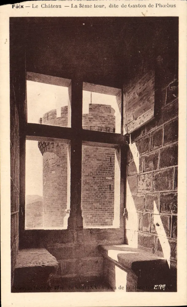 Foix — Das Schloss — Die 3. Turm, genannt Gaston de Phoebus — Phototyp. ERA, Narbonne - Vorderseite