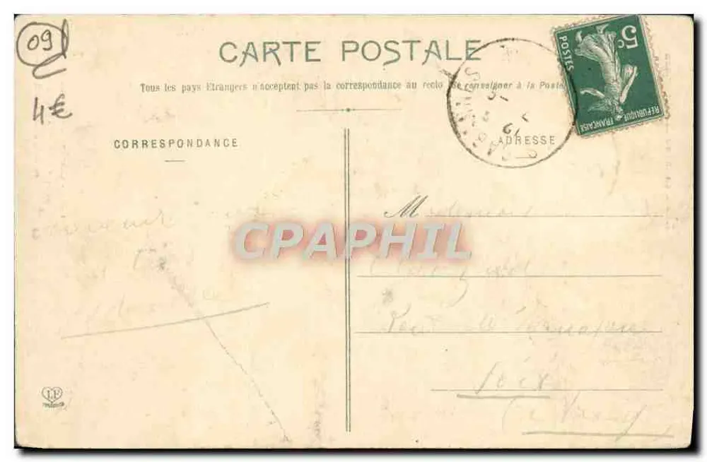 Cascata de Verdun — perto de Les Cabannes — Fototipia Labouche Frères, Toulouse - Verso