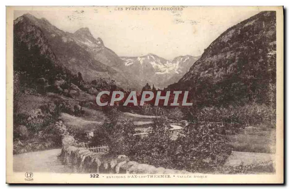 Vallée d'Orlu — Arredores de Ax-les-Thermes — Les Pyrénées Ariégeoises — Editor LF, n° 322 - Frente