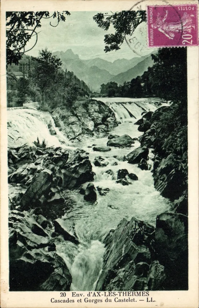 Wasserfälle und Schluchten des Castelet — Umgebung von AX-LES-THERMES — LL. - Vorderseite