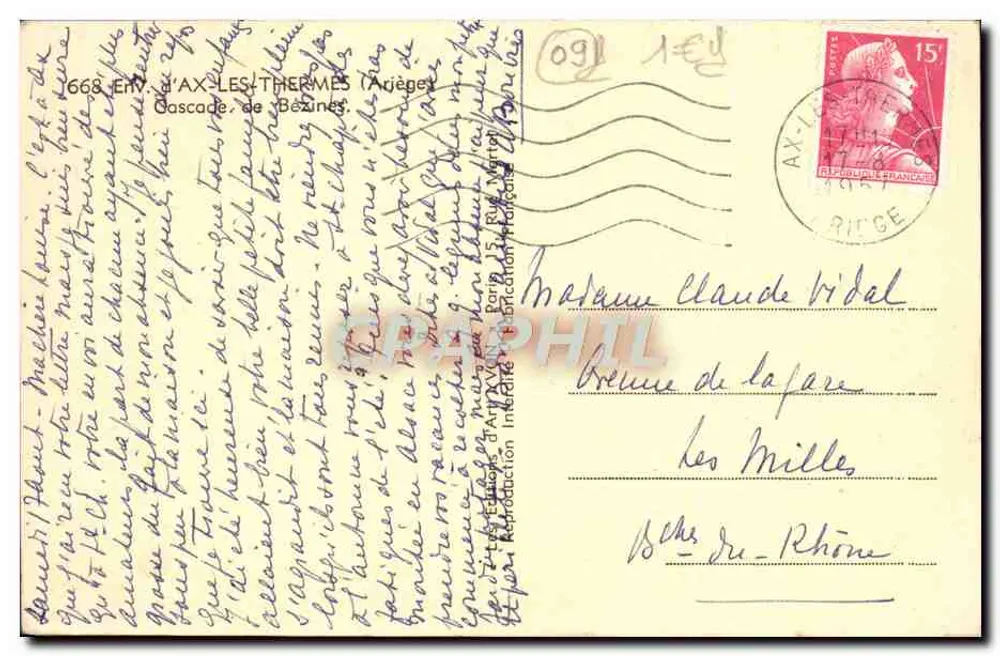 Cachoeira de Bezines — Ax-les-Thermes (Ariège) — Yvon - Verso