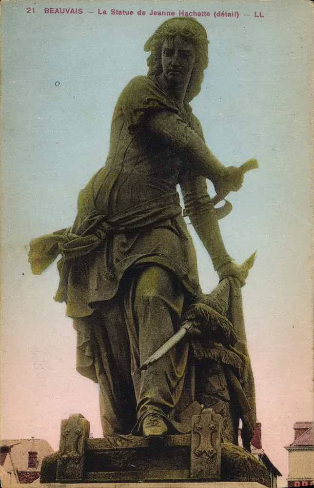 Beauvais — La Statua di Jeanne Hachette (dettaglio) — LL - Recto