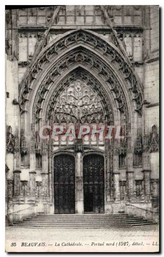 Beauvais — Die Kathedrale — Nordportal (1527), Detail — LL - Vorderseite