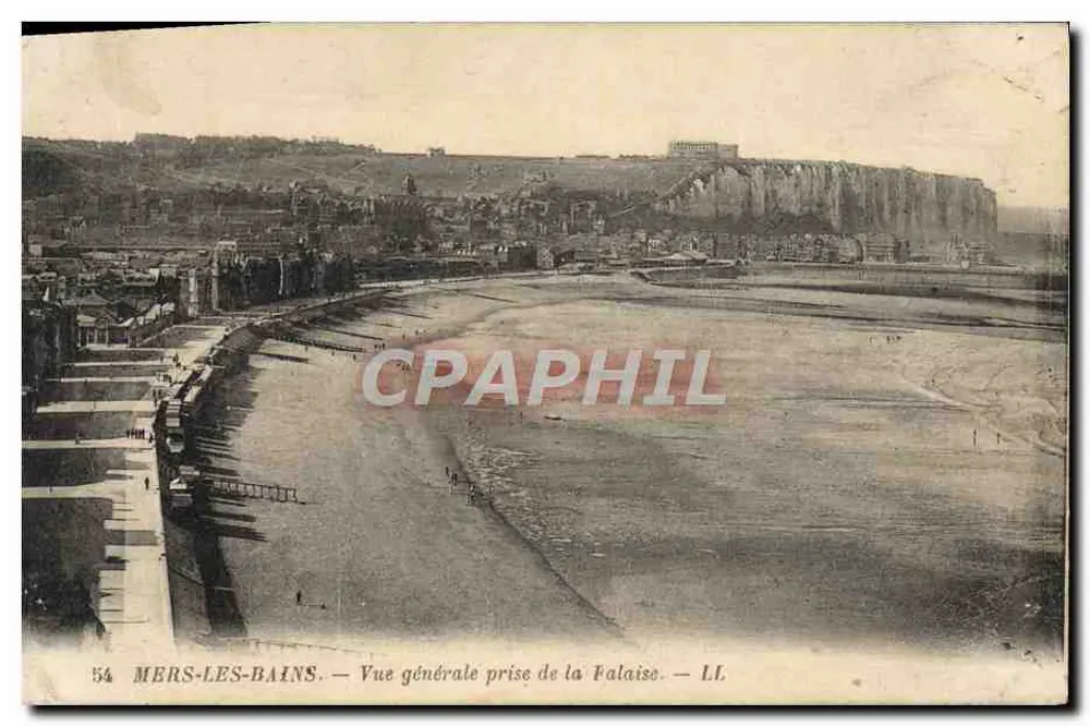 Mers-les-Bains — Allgemeiner Blick von der Klippe — LL - Vorderseite