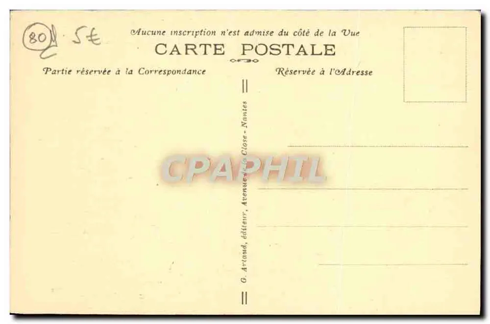 Abbeville — Cour de l'Hôtel de Ville — G. Ariond, Verlag - Rückseite