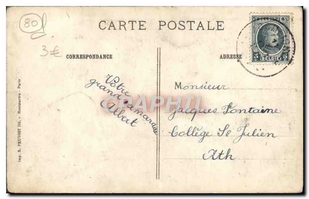 Amiens (Somme) — A Catedral — O Grande Portal — Ed. Mornant, França, n°6 - Verso