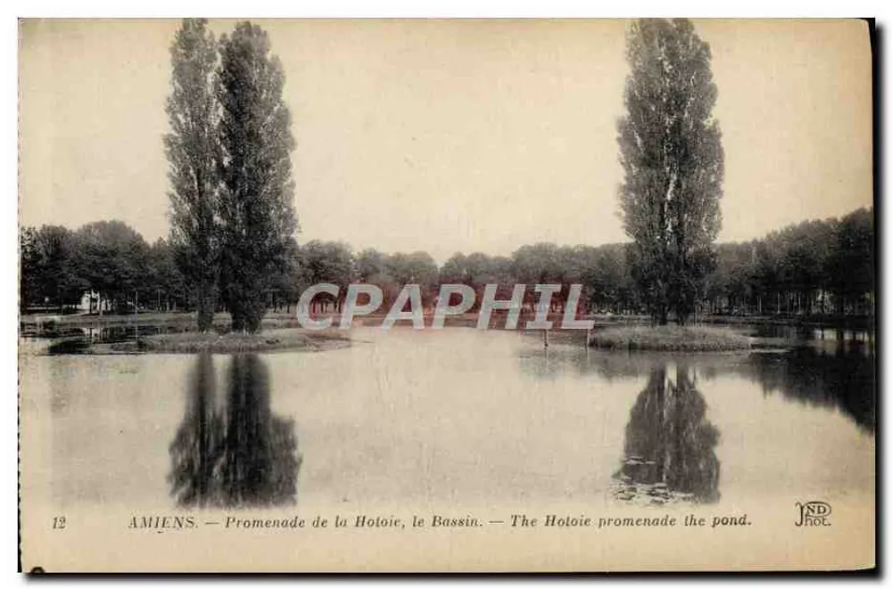 Amiens — Promenade de la Hotoie, der Bassin — ND Phot. - Vorderseite