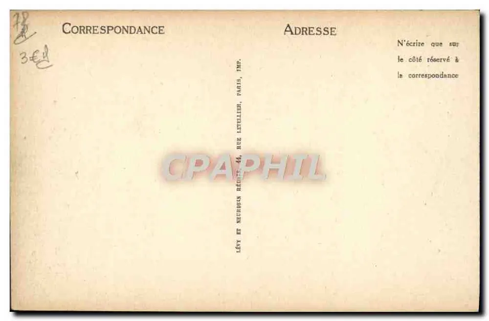 Rambouillet — O Parque, Perspectiva do Castelo (Lado Sul) — LL - Verso