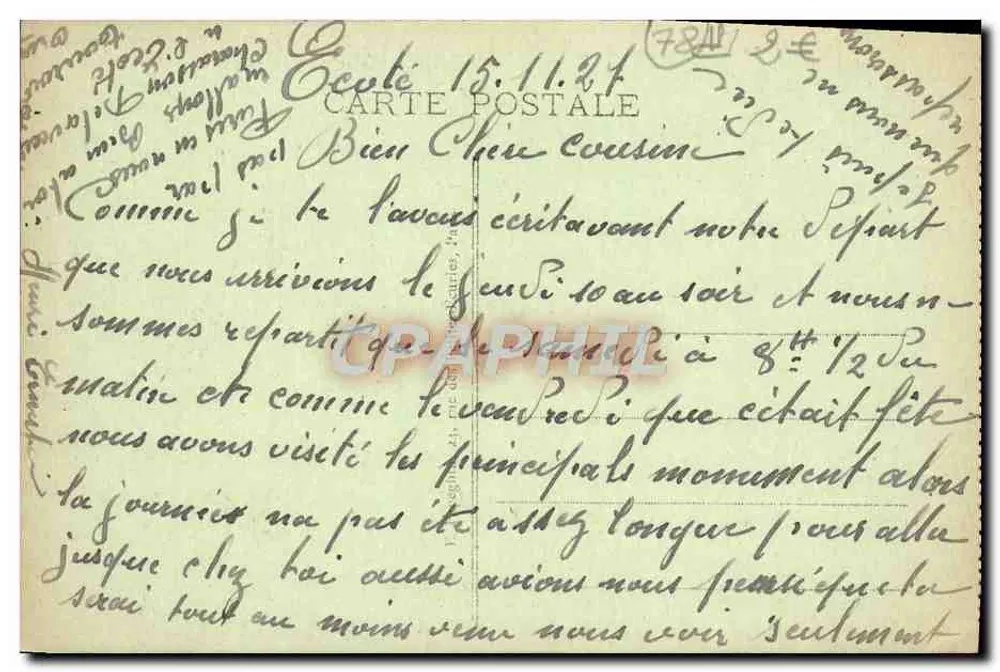 St-GERMAIN-en-LAYE (S.-et-O.) — Interior da Cour do Castelo — A. P. n°12 - Verso