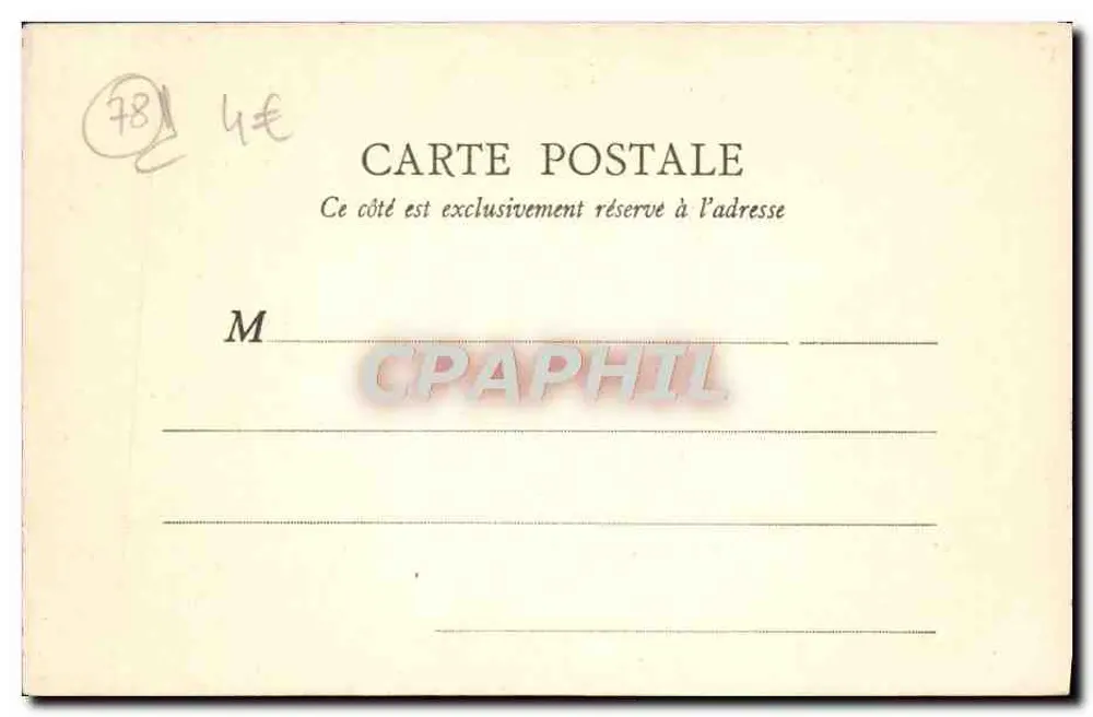 Castelo de Rambouillet — Entrada — B. F., Paris - Verso