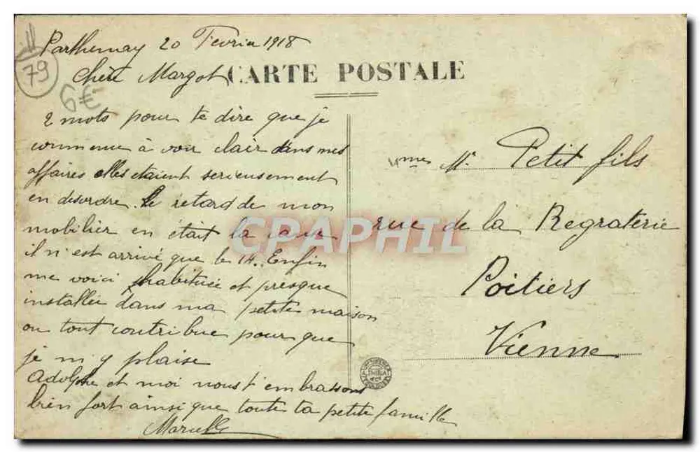 Parthenay — Vue Générale prise des Garennes — éditeur Gollion, 12e édit. - Rückseite