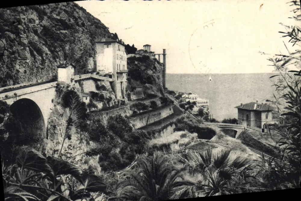 Ausblick auf Menton — Brücke Saint-Louis — Franco-italienische Ausgabe - Vorderseite