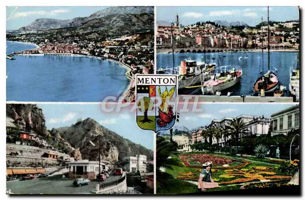 Menton — vue panoramique et scènes locales — Éditions ADIA NICE - Vorderseite