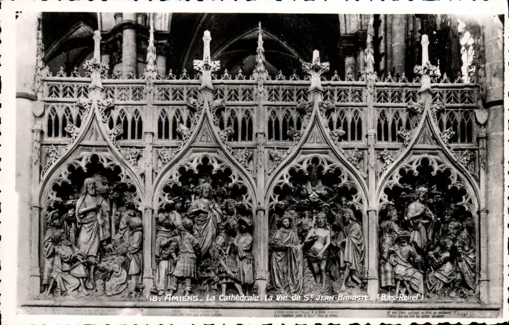 Amiens - Die Kathedrale. Das Leben des Johannes des Täufers. (Flachrelief) - Vorderseite