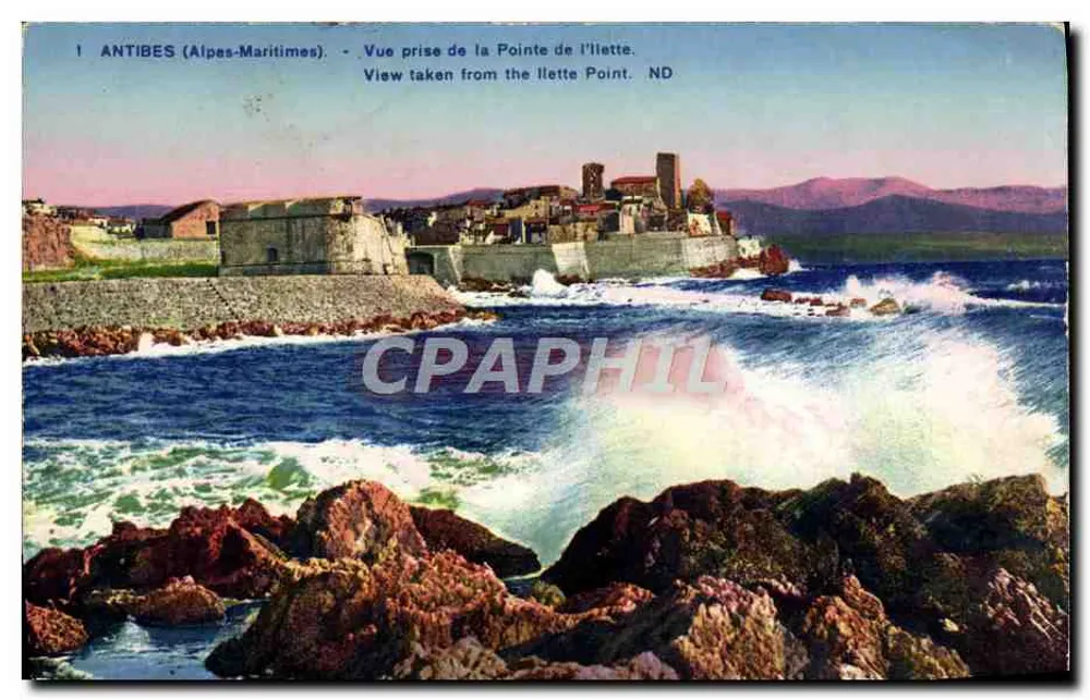 Antibes (Alpes-Maritimes) — Ansicht von der Pointe de l'Ilette — Verleger ND - Vorderseite