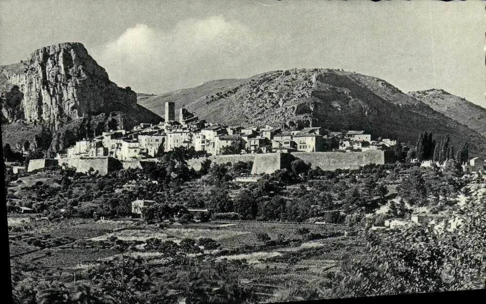 St-Paul-de-Vence — Allgemeiner Blick und der Baou de St-Jeannet — Sammlung Baux, Paris-Strasbourg - Vorderseite