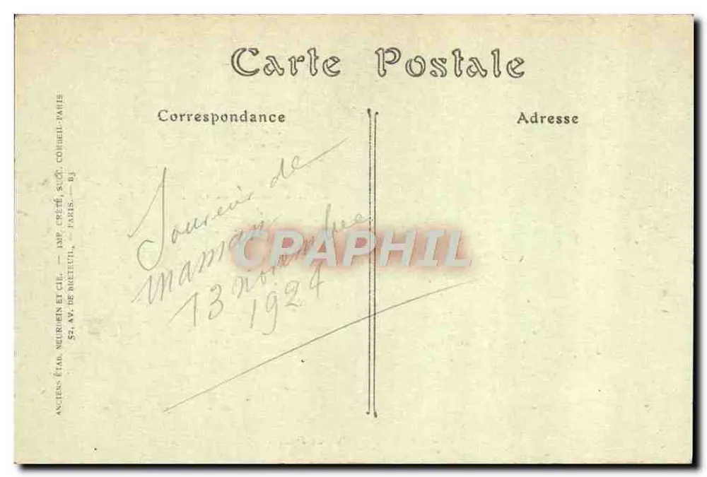 AUXERRE — A Estátua de Paul Bert — JND Fot. - Verso