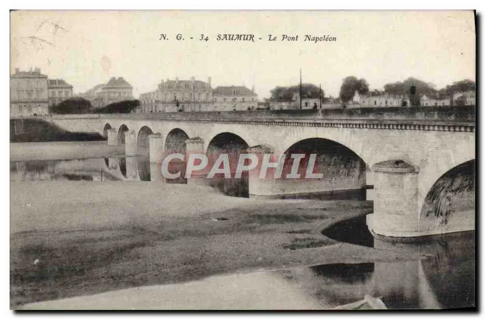 Saumur - O Pont Napoléon — N.G. 34 — editor N.G. (Saumur) - Frente