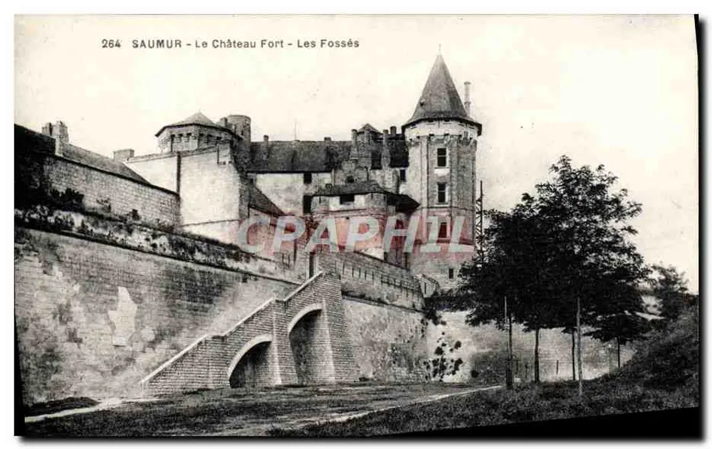 Saumur — Das befestigte Schloss — Die Gräben — Librairie Gendrin, n°264 - Vorderseite