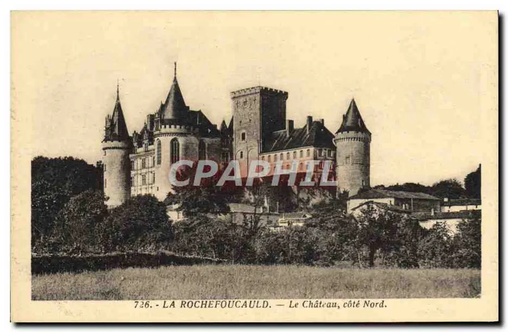 La Rochefoucauld — Il Castello, lato Nord — Imp.-foto M. Bernard, La Rochefoucauld - Recto