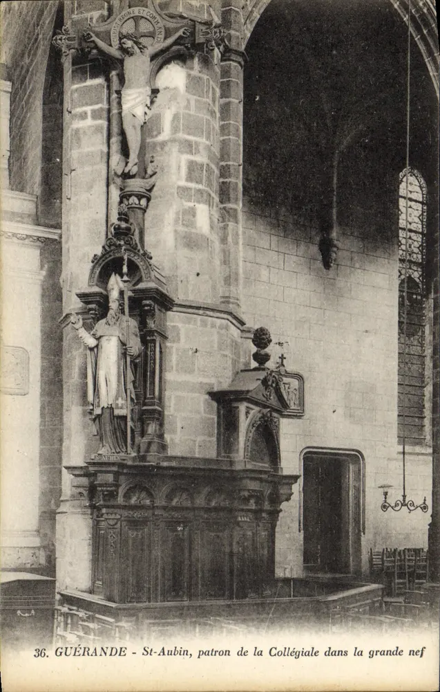 Guérande - Saint Aubin, Patron der Collegiate in der Kirche - Vorderseite