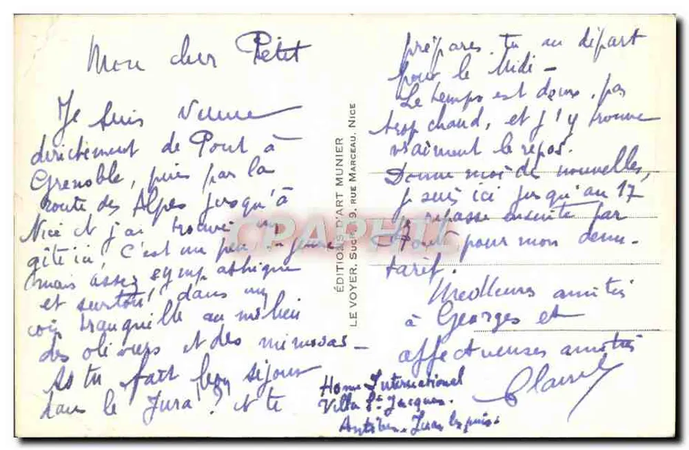 Antibes — Die alten Mauern — Munier, n°2 - Rückseite