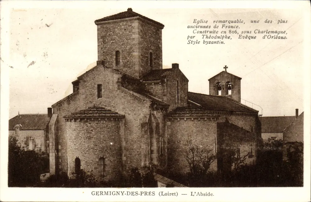 Germigny-des-Prés (Loiret) — Église remarquable, une des plus anciennes de France — par Théodulphe, évêque d'Orléans - Frente