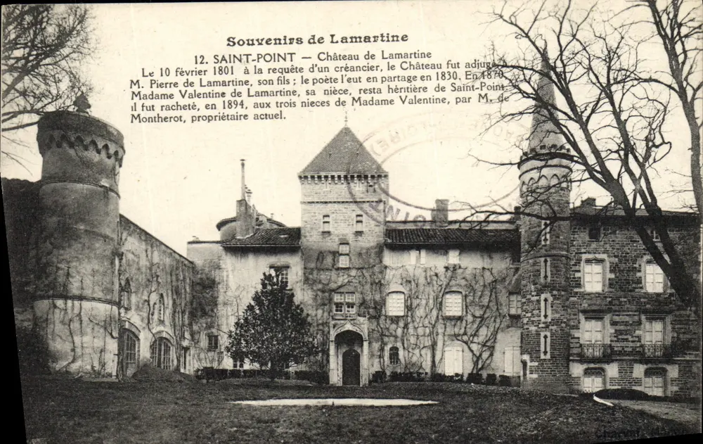 Castelo de Lamartine — Saint-Point — Lembranças de Lamartine - Frente