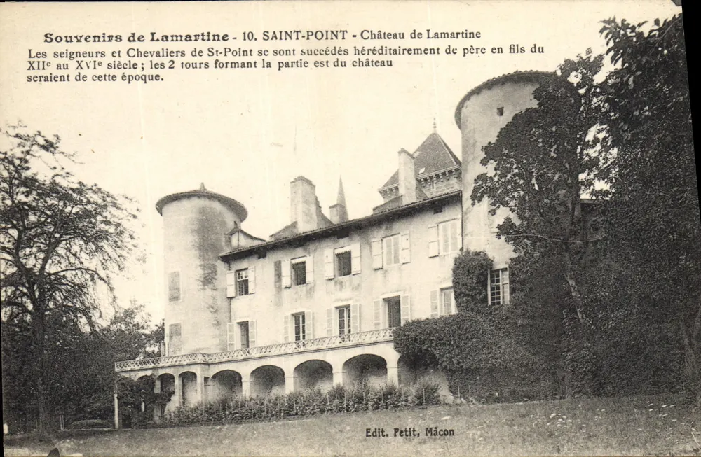 Castelo de Lamartine — Saint-Point — Edit. Petit, Mâcon - Frente