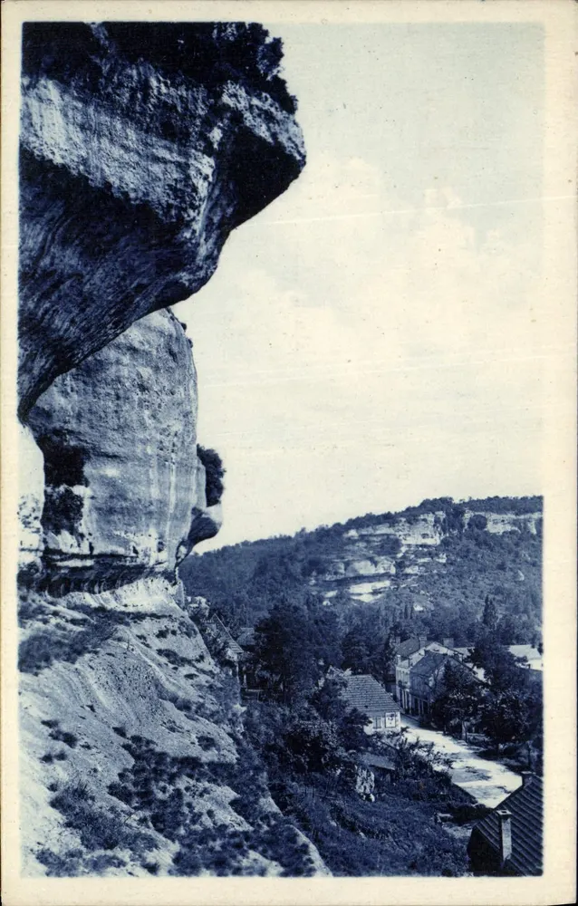 Les Ezvies (Dordogne) — Prähistorische Hauptstadt — Die Grands Rochers — Verlag Morcier, Papeterie Les Ezvies - Vorderseite