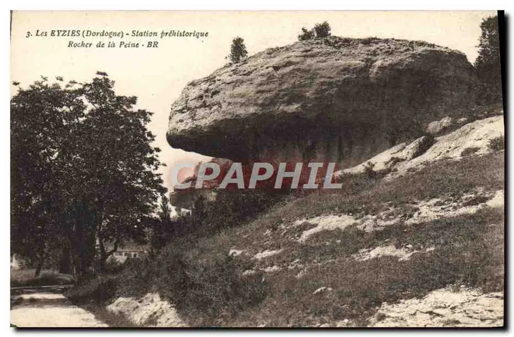 Les Eyzies (Dordogne) — Prähistorische Station — Felsen von der Peine - BR - Vorderseite