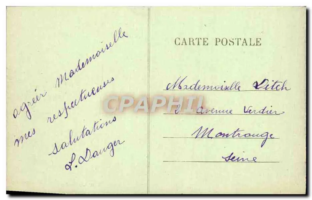 Gueret — Ein Eckchen des öffentlichen Gartens — Edit. Queret - Rückseite